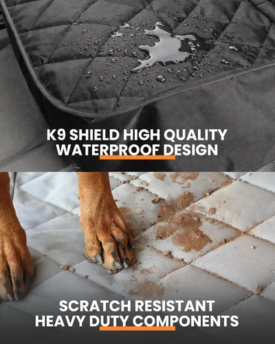 Vista 7 de 4Knines Funda de Asiento para Perro para Asiento Trasero, Protector de Asiento Trasero Resistente e Impermeable para Camiones Grandes, SUVs