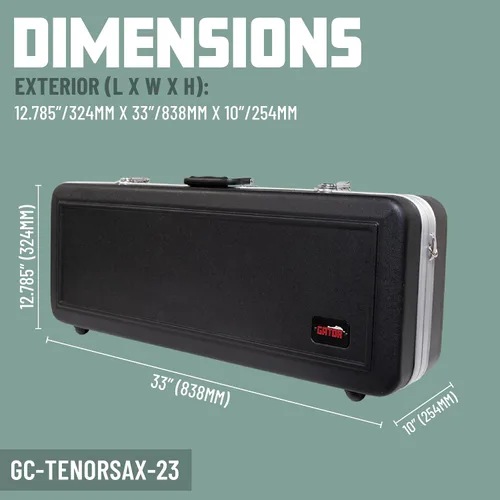 Vista 6 de Gator Cases Andante Series GC-TENORSAX-23 - Carcasa rígida para saxofón tenor Bb, ABS