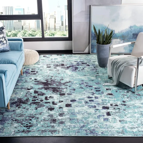 Vista 12 de SAFAVIEH Colección Madison - Alfombra de pasillo, 2'2" x 6', color fucsia y oro, diseño bohemio abstracto envejecido, no desprende pelusa y fácil