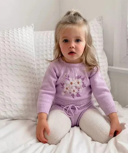 Vista 12 de ZAXARRA Suéter de bebé niña mameluco suéter de punto bordado flor sudadera mameluco ropa de otoño infantil