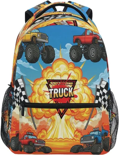 Vista 17 de Dussdil Blue Yellow Game Joysticks Backpacks for Boys Girls Kids Bookbag Elementary School Bag Travel Daypack for 3rd 4th 5th Grade Students Backpack