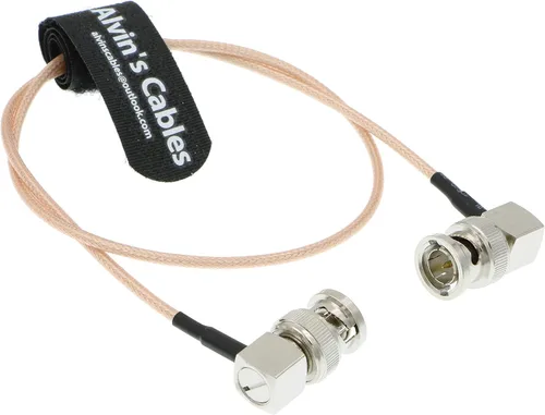 Vista 9 de Alvin's Cables BNC macho de ángulo recto a BNC hembra SDI Cable para cámara 50 ohmios