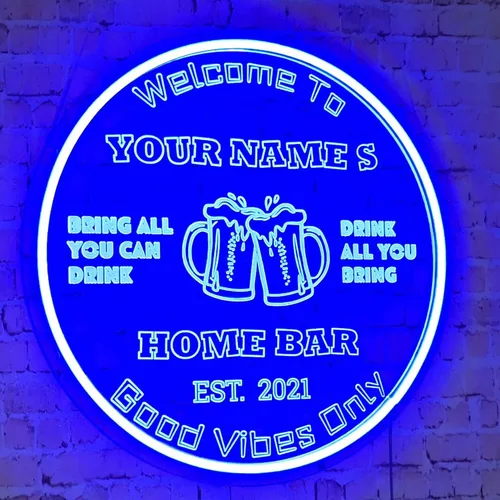 Vista 9 de Letreros de cerveza de neón personalizados, letreros de barra de neón personalizados, barra de nombre pesonalizada, letrero de luz LED
