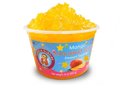 Vista 11 de Topping de postre de gelatina de coco prémium de Buddha Bubbles Boba (jalea de coco)