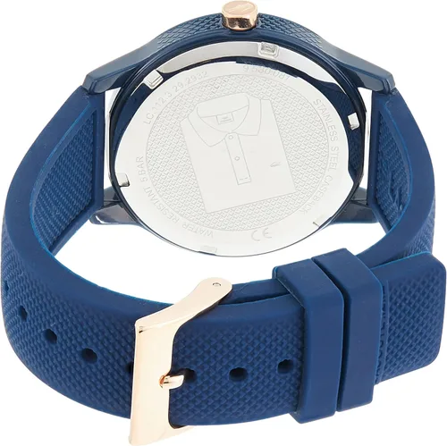 Vista 2 de Lacoste Reloj analógico de cuarzo clásico para mujer con correa de silicona 2001067, Azul
