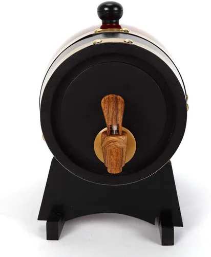 Vista 6 de Barriles grandes de roble envejecido, dispensador de barril de whisky, cubo de vino, sin fugas, para almacenamiento de vino, licores y whisky