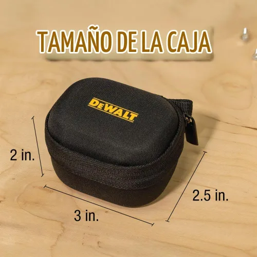 Vista 7 de DEWALT Funda protectora resistente para auriculares TWS y altavoz portátil, compacta y ligera con funda de auriculares EVA, carcasa dura, a prueba