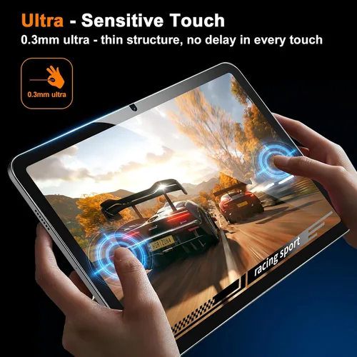 Vista 4 de Paquete de 2 protectores de pantalla para Samsung Galaxy Tab A9 Plus 2023, película templada, ultra fino, antihuellas, sensible al tacto, protector