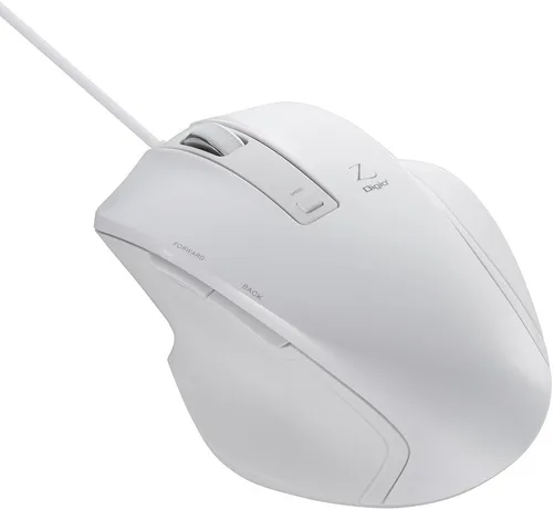Vista 7 de ナカバヤシ(Nakabayashi) Digio2 Z8345 Ultimate Shape Wired Mouse, 5 Buttons, Blue LED, Medium, Blue
