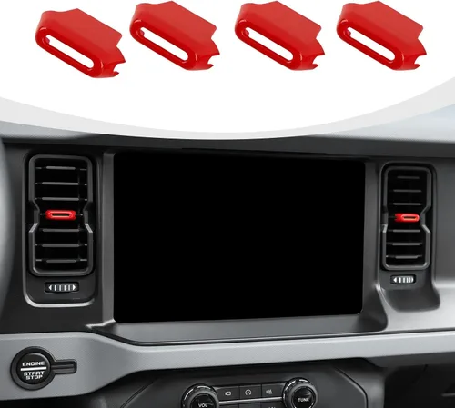 Vista 10 de RAZPOY para Bronco - Ajuste de salida de aire acondicionado 4 piezas, cubierta de ventilación de salida de aire central compatible con accesorios