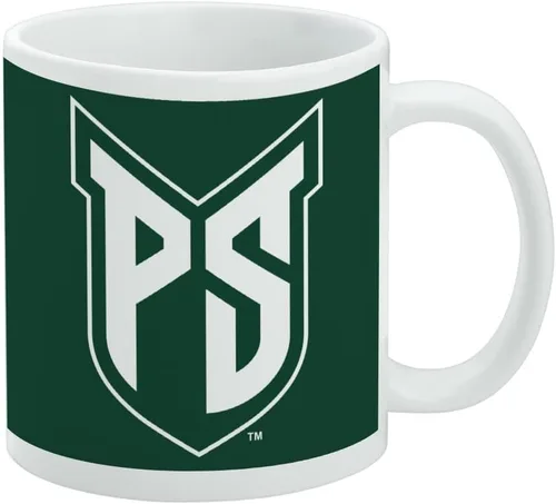 Vista 371 de Taza de cerámica con el logotipo principal de la Universidad Rider, taza de regalo novedosa para café, té y bebidas calientes, 11oz, blanca