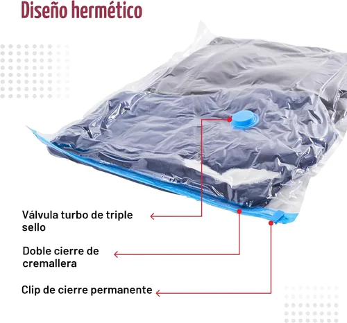 Vista 5 de Spacesaver - Bolsas de almacenamiento al vacío medianas para edredones, mantas y ropa, bolsas de compresión selladas al vacío con bomba de mano