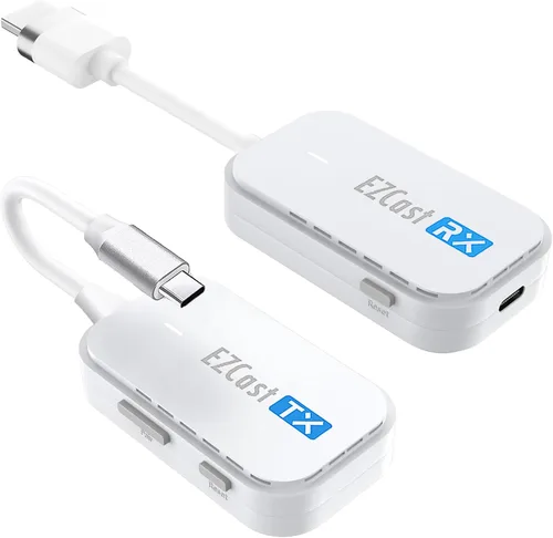 Vista 9 de EZCast Transmisor y receptor HDMI inalámbrico, 4K 30Hz, funciona con todos los televisores (inteligentes y no inteligentes), duplicación de pantalla
