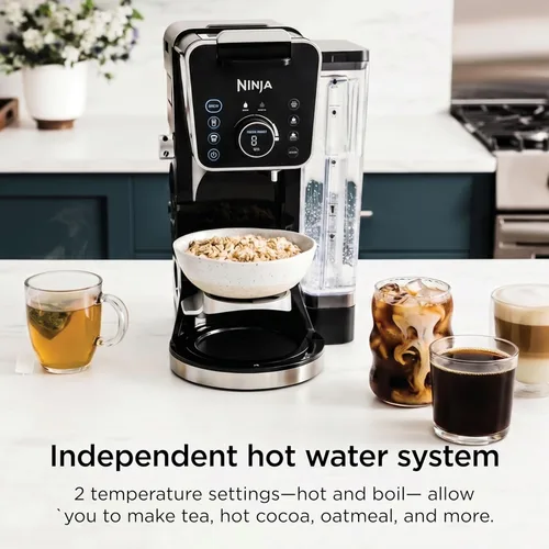 Vista 7 de Ninja Cafetera de goteo con combo K Cup, sistema de café especial DualBrew Pro, máquina de café compatible con cápsulas K-Cup, cafetera de servicio