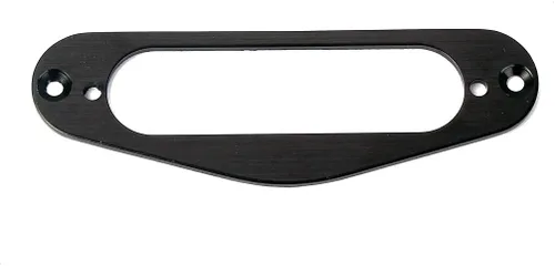 Vista 3 de Alnicov Anillo de montaje de pastilla de cuello de metal para Stratocaster Strat Single Coil Pickup Negro