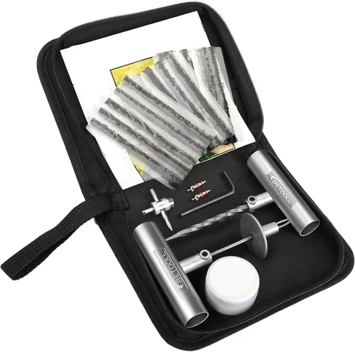 Vista 10 de Kit de reparación de neumáticos, juegos de 2-24 piezas, kit profesional resistente universal de emergencia para reparación de neumáticos planos