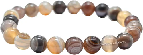 Vista 863 de Amazing Gemstone Crystal Bracelet for Women Men's Gifts - Protection Healing Crystal Bracelet - 8mm Gemstone Beaded Stretchable Bracelet Pulseras