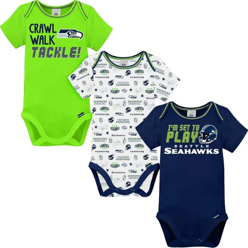 Vista 23 de Gerber - Mameluco unisex de manga corta para bebé, equipo de la NFL, paquete de 3