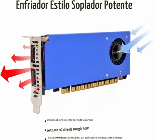 Vista 5 de Tarjeta de video de perfil bajo GTX 1050 Ti 4GB GDDR5 128-Bit, HDMIx1 DisplayPortx1, PCIe 3.0 x16, HDCP 2.2 1050Ti HDMI y DP