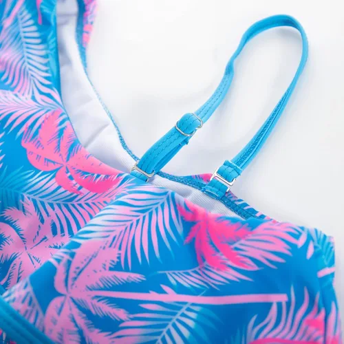 Vista 7 de GRACE KARIN Traje de baño para niñas, 3 piezas, tankini con volantes, talla 6-12