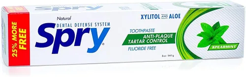 Vista 14 de Spry Pasta dental natural de xilitol de 5 onzas para adultos y niños, sin flúor, suave para blanquear y remineralizar dientes sensibles, refrescar