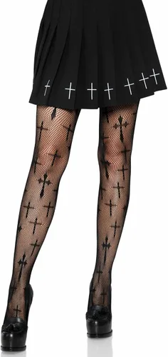 Vista 9 de Leg Avenue Women's Dark Alternative Fishnet Tights multicolor/fantasía (Barbed Wire)
