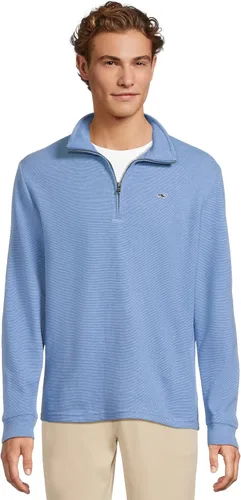 Vista 27 de vineyard vines Suéter con cremallera de un cuarto para hombre Gorra blanca