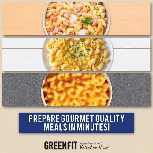 Vista 4 de Greenfit Pasta lista para comer prémium Ingredientes simples y limpios Apto para microondas Forma de codo Sin glifosato