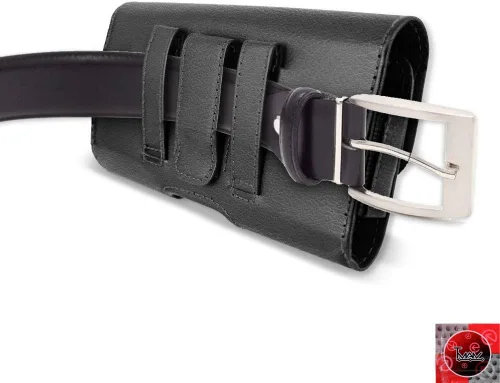 Vista 3 de Funda para Motorola Moto Z3; Funda de cuero para Motorola Moto Z3 Play, por TMAN Funda de piel con cierre magnético [clip para cinturón]