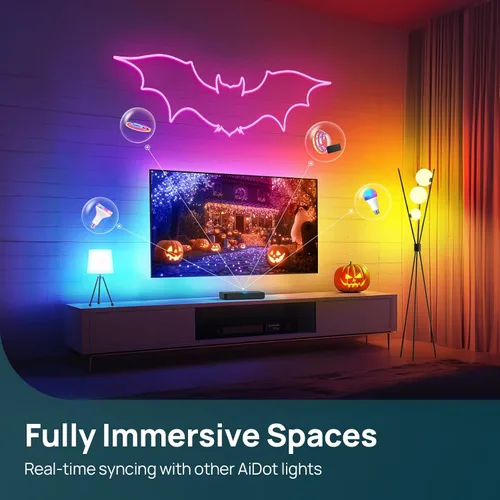 Vista 6 de Linkind Caja de sincronización HDMI 2.0, retroiluminación inteligente AI LumiSync Technology ET6, compatible con 4K @60Hz, retroiluminación LED