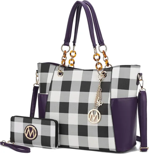 Vista 58 de MKF Collection - Juego de bolsa de mano para mujer, con cartera y asa superior, de piel vegana