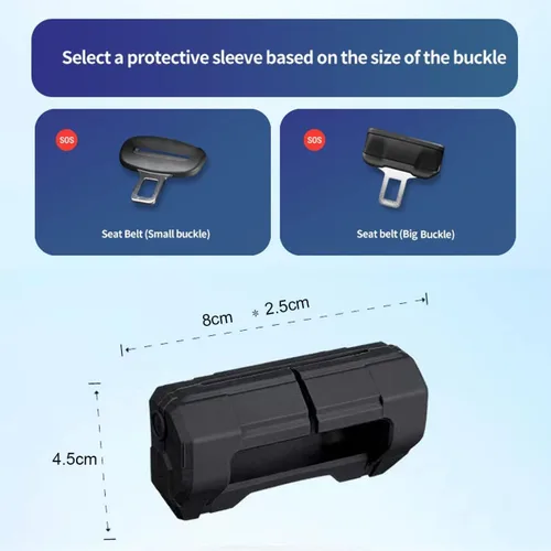 Vista 2 de Funda universal para clips para cinturón de seguridad de automóvil, protector de hebilla de cinturón de seguridad para automóvil, protector