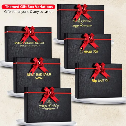 Vista 3 de Multitools - Juego de regalo "THANK YOU", 14 en 1, alicates multiherramientas y cuchillo de bolsillo con etiqueta para llavero, kit EDC de 3 piezas