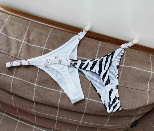 Vista 5 de Meshal Tanga sexy para mujer, bragas de algodón, con espalda en T, 5 unidades, hipster