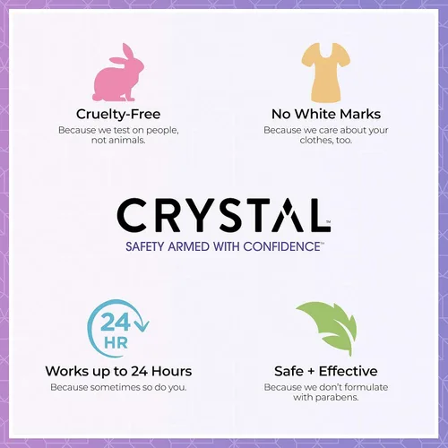 Vista 7 de Crystal- Desodorante mineral Roll-On manzanilla y té verde, paquete de de 12