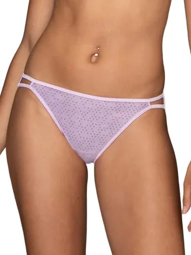 Vista 59 de Vanity Fair Bragas de bikini con tira para mujer, Illumination, con elástico sedoso y ribete de satén Paquete de 3 Negro (Midnight Black)