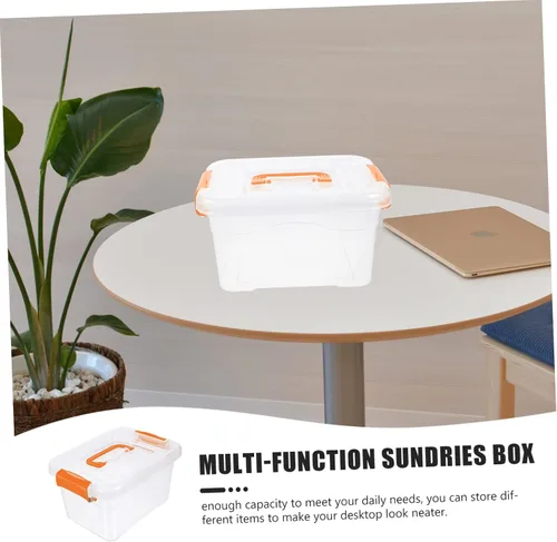 Vista 7 de Organizador de maquillaje para cajón, caja de 4 piezas, caja de almacenamiento portátil, contenedores de 16 cuartos de galón para organizar