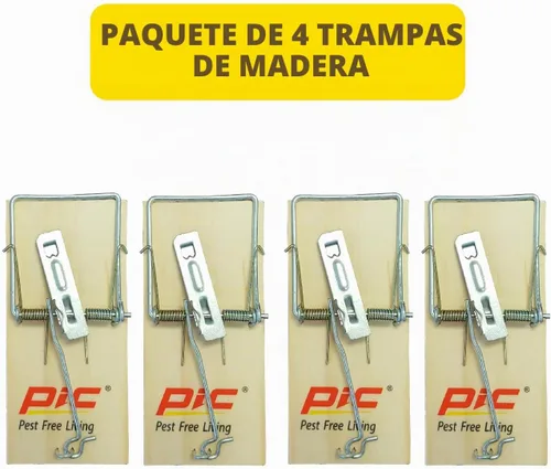 Vista 2 de PIC Trampas de madera para ratones, 4