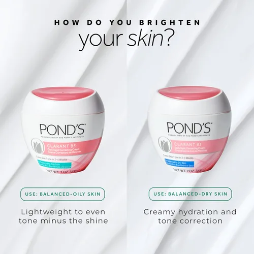 Vista 8 de POND’S Clarant B3 Crema correctora de puntos oscuros – Hidratante diario para piel seca – Crema facial hidratante con vitaminas B3 y C – Testada por