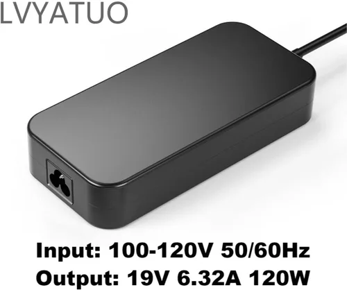 Vista 5 de Adaptador de CA de 19V 6.32A 120W apto para portátil Asus FX504 UX510UW N56J N56VM N56VZ N750 N500 G50 N53S N55, cargador A15-120P1A PA-1121-28