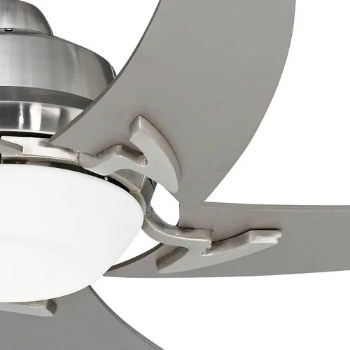 Vista 3 de Casa Vieja Ventilador de techo Capri de níquel cepillado con luz de 52 pulgadas