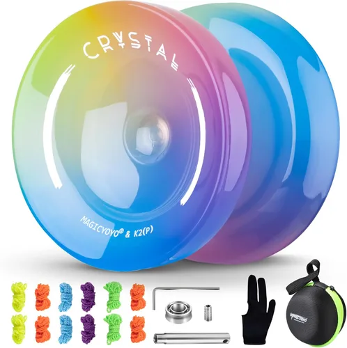 Vista 25 de MAGICYOYO K2 Responsive Yoyos para niños de 8 a 12 años, paquete de yoyo profesional de doble función con función de giro de dedo, yoyo profesional