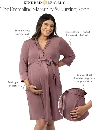 Vista 2 de Kindred Bravely Emmaline - Bata de maternidad y lactancia para hospitalentrega esencial