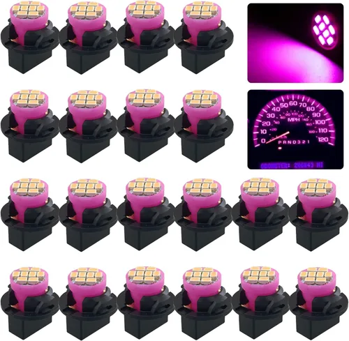 Vista 10 de T10 194 168 Bombillas LED azules para instrumentos del panel de control con enchufe de bloqueo giratorio T10, focos LED súper brillantes para panel