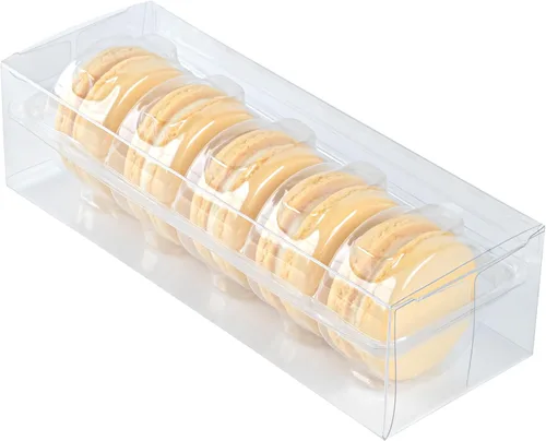 Vista 17 de Restaurantware - Cajas de recuerdo de boda de 2.8 x 2.4 pulgadas, 100 cajas de dulces transparentes con parte superior de trébol. Para bodas, baby