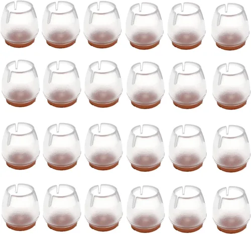 Vista 15 de Antrader - Almohadillas antideslizantes de fieltro para proteger el piso, muebles, sillones, patas de mesa y de sillas, Transparente