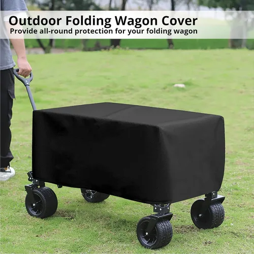 Vista 3 de Funda plegable para carro de jardín 600D, cubierta protectora de tela Oxford 600D, cubierta impermeable para carrito de jardín, cubiertas