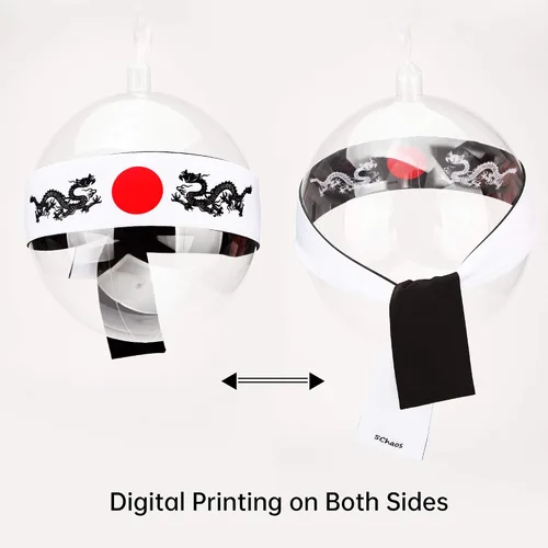 Vista 7 de Diadema reversible de guerrero, Bushido Hachimaki para karate, Halloween, sushi