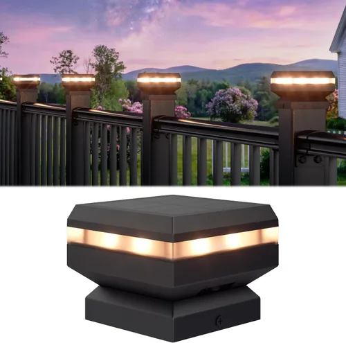 Vista 9 de Egadis Luces solares para postes de 2.56 pulgadas x 2.56 pulgadas, paquete 16