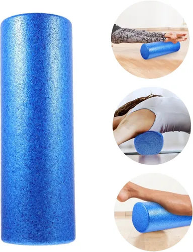 Vista 8 de Healifty Rodillo masajeador muscular, columna de yoga, espuma de alta densidad, rodillo de relajación para alivio muscular, masajeador corporal azul
